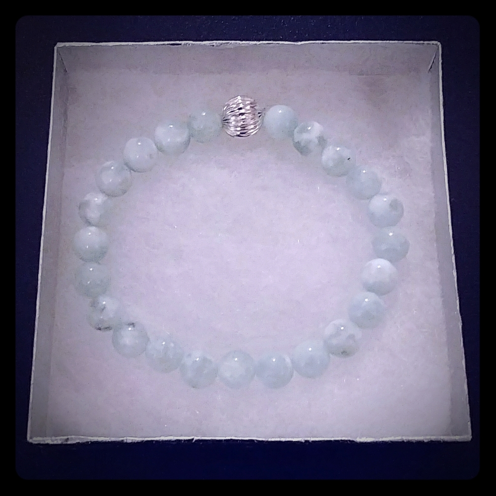 Green Angelite Stone Bracelet